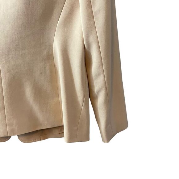 Anne Klien Cream Single Button Blazer Size 8P - Picture 12 of 13
